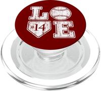 LOVE Baseball Softball Mom Vintage Home Plate #14 Player PopSockets PopGrip for MagSafe