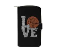 Love Basketball Womens Leather Clutch Wallet Long Purse