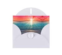 Love beach White prints Greeting Cards 6x4-inch with Envelope | Perfect for writing greetings and thank-you notes