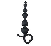 Love Beads Black Heart Handle Anal Beads Sex toys4 Couples Anal Chain EasyToys