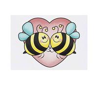 'Love Bees' Temporary Tattoo - Water Resistant, Skin-Safe, Non-Toxic Transfer (TO00028204)