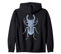 Love Beetles? Or Proud Entomologist A Vintage Stag Beetle Zip Hoodie
