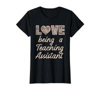 Love Being a Teaching Assistant Teacher Assistant Gift Value Graphic T-Shirt, Women, Black, XL