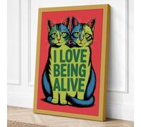 Love Being Alive Modern Canvas Wall Art Print 18x12 Inch (46 x 30 cm)