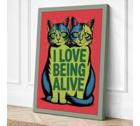 Love Being Alive Modern Canvas Wall Art Print 24x16 Inch (61 x 41 cm)