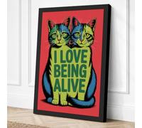 Love Being Alive Modern Canvas Wall Art Print 30x20 Inch (76 x 51 cm)