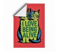 Love Being Alive Modern Unframed Wall Art Print A4 (29.7×21cm), Wall Decor for Living Room, Bedroom, Office & Home, Art Gift