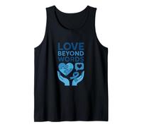 Love Beyond Words Autism Awareness Blue Heart Tank Top