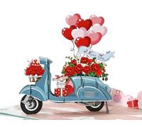 Love Bike 3D Pop Up Card - Romantic Gift for Valentine's Day & Birthdays