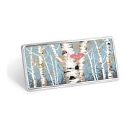 Love Birch Tree Stainless Steel Name Plate with Pin,Durable Personalized Name Tags,Name Badge for Business Work Lable Sign 1.4 * 2.8 in