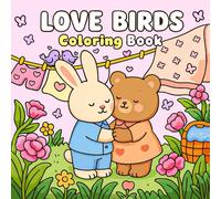 love bird Coloring Book: Cute Bunny and Bear Coloring Book for Kids | Cozy Animal Coloring Pages | Fun Activities for Boys and Girls | Easy Big Outlines for Toddlers, Preschool, Ages 4-8