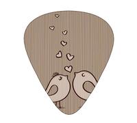 Love Birdie Stripe Guitar Picks Guitar Accessories 12 Pack Art Bass Pick Thin, Medium Heavy Gauges 3 Sizes For Ukulele
