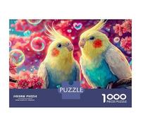 Love Birds 1000 Piece Premium Cardstock Jigsaw Puzzle for Couple Partners, Concentration Training, Indoor Leisure Fun, Perfect Housewarming Gift for New Home 38x26cm/1000pcs
