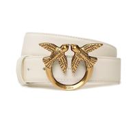 Love Birds Diamond Cut Belt - female - PINKO - Belts - White - L - Accessories L
