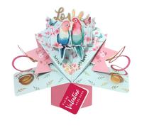 Love Birds For My Valentine With Love Pop Up Valentine's Card 3D Greeting Cards POP199V03