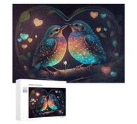 Love Birds in A Heart-Shaped Bubble Adult Picture Puzzle, 300 PCS - Festive Gift for Adults - for Quiet Evenings And Focused Play