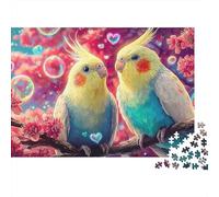 Love Birds Jigsaw Puzzles for Adult Difficult Challenges 1000 Pieces Cute Difficult Hard Jigsaw Puzzles for Man And Woman with Letters on Back 70x50cm/1000pcs