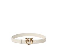 Love Birds Leather Belt, female, PINKO, Belts, White, M, Accessories M