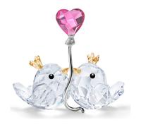 Swarovski Inseparable Birds, Pink Heart, Crystal, Multi-Colour, 7.4 cm