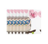 Love Birds Printed Placemats Set of 6 Insulated Washable Suitable for the Kitchen and Dining Table 12 x 18 inches
