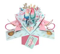 Love Birds to My Wonderful Husband Pop Up Anniversary Card Suit Any Occasion POP199C04