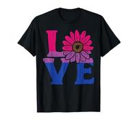 Love Bisexual Sunflower Flower Bi Pride Flag LGBTQ Men Women T-Shirt