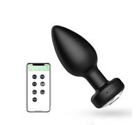 LOVE BITE - App-Controlled Vibrating Butt Plug - Remote Control Anal Plug with 10 Powerful Vibration Modes, Body-Safe Silicone, Waterproof & Rechargeable - Discreet Adult Toy for Men & Women