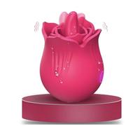 LOVE BITE - Vibrating Tongue Rose Sex Toy for Woman Clitoral Vibrator Sex Toys for Women, with 10 Stimulating Modes, Nipple Massager seilent Compact Wireless Charging Sex Toy for Couples.