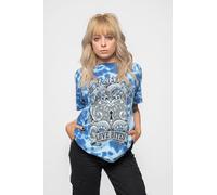 Love Bites Dye Wash T Shirt Def Leppard Blue S