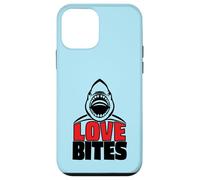 Love Bites Funny Shark Cute Anti Valentines Day Joke Pun Case for iPhone 12 mini