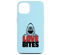 Love Bites Funny Shark Cute Anti Valentines Day Joke Pun Case for iPhone 13