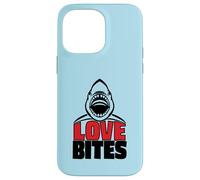 Love Bites Funny Shark Cute Anti Valentines Day Joke Pun Case for iPhone 14 Pro Max