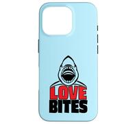 Love Bites Funny Shark Cute Anti Valentines Day Joke Pun Case for iPhone 16 Pro