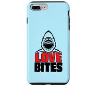 Love Bites Funny Shark Cute Anti Valentines Day Joke Pun Case for iPhone 7 Plus/8 Plus