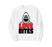 Love Bites Funny Shark Cute Anti Valentines Day Joke Pun Sweatshirt