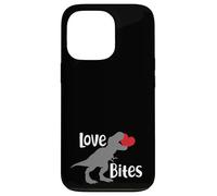 Love Bites Funny T Rex Dinosaur With Red Heart Valentine Case for iPhone 13 Pro
