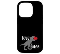 Love Bites Funny T Rex Dinosaur With Red Heart Valentine Case for iPhone 14 Pro