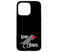 Love Bites Funny T Rex Dinosaur With Red Heart Valentine Case for iPhone 15 Pro Max