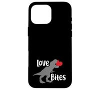 Love Bites Funny T Rex Dinosaur With Red Heart Valentine Case for iPhone 16 Pro Max