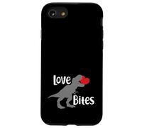Love Bites Funny T Rex Dinosaur With Red Heart Valentine Case for iPhone SE (2020) / 7/8