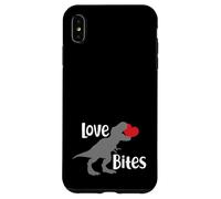Love Bites Funny T Rex Dinosaur With Red Heart Valentine Case for iPhone XS Max
