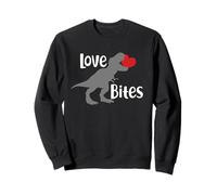 Love Bites Funny T Rex Dinosaur With Red Heart Valentine Sweatshirt