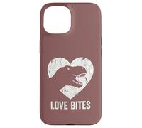 Love Bites T-Rex Dinosaur Funny Retro Grunge Paleontology Case for iPhone 15