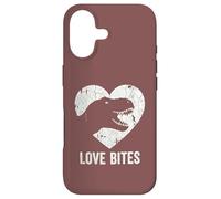Love Bites T-Rex Dinosaur Funny Retro Grunge Paleontology Case for iPhone 17