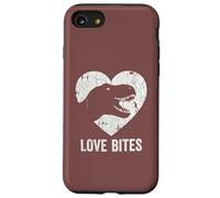 Love Bites T-Rex Dinosaur Funny Retro Grunge Paleontology Case for iPhone SE (2020) / 7/8