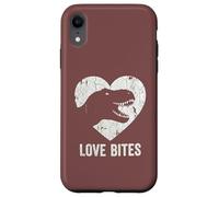 Love Bites T-Rex Dinosaur Funny Retro Grunge Paleontology Case for iPhone XR