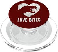 Love Bites T-Rex Dinosaur Funny Retro Grunge Paleontology PopSockets PopGrip for MagSafe