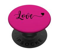 LOVE Black Text Heart | Authentic Italian dolceSenso Brand PopSockets Adhesive PopGrip