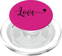 LOVE Black Text Heart | Authentic Italian dolceSenso Brand PopSockets PopGrip for MagSafe