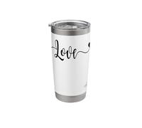 Love Black Text Heart | Authentic Italian dolceSenso Brand Stainless Steel Insulated Tumbler